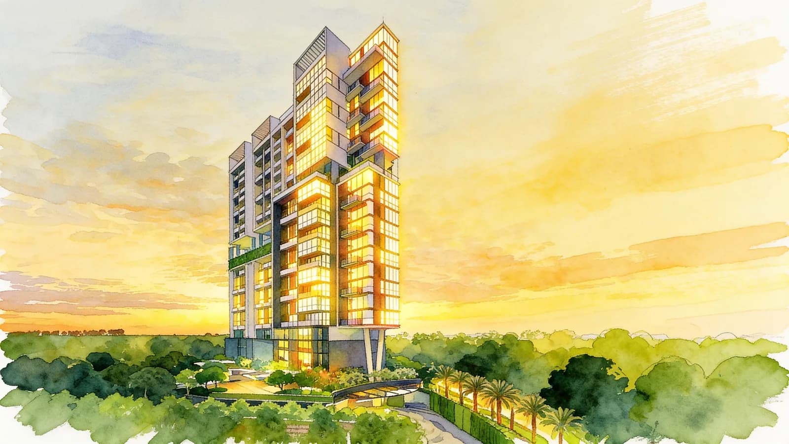 Fulcrum, a condominium in Kallang. Illustration is AI-generated.