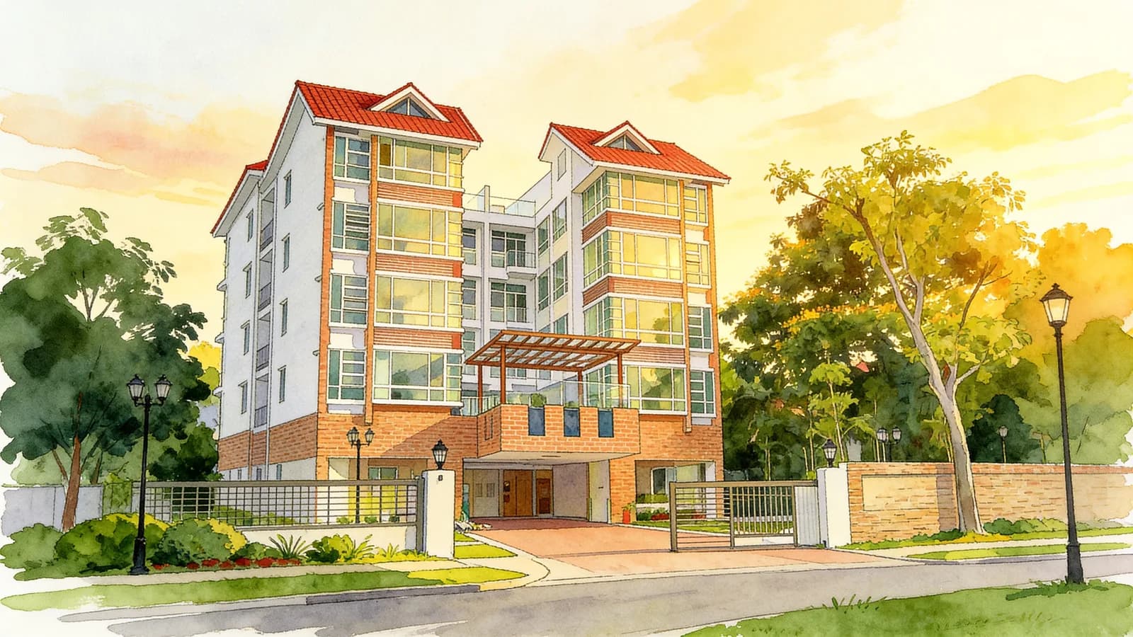 Heritage Residences, an apartment in Bedok. Illustration is AI-generated.