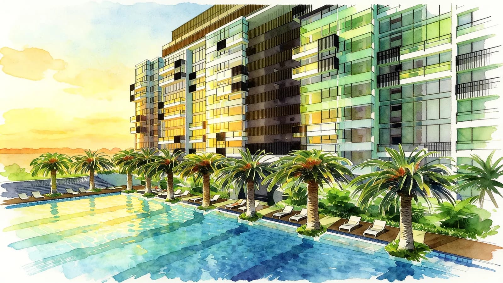 Floridian, a 10-storey condominium in Bukit Timah. Illustration is AI-generated.