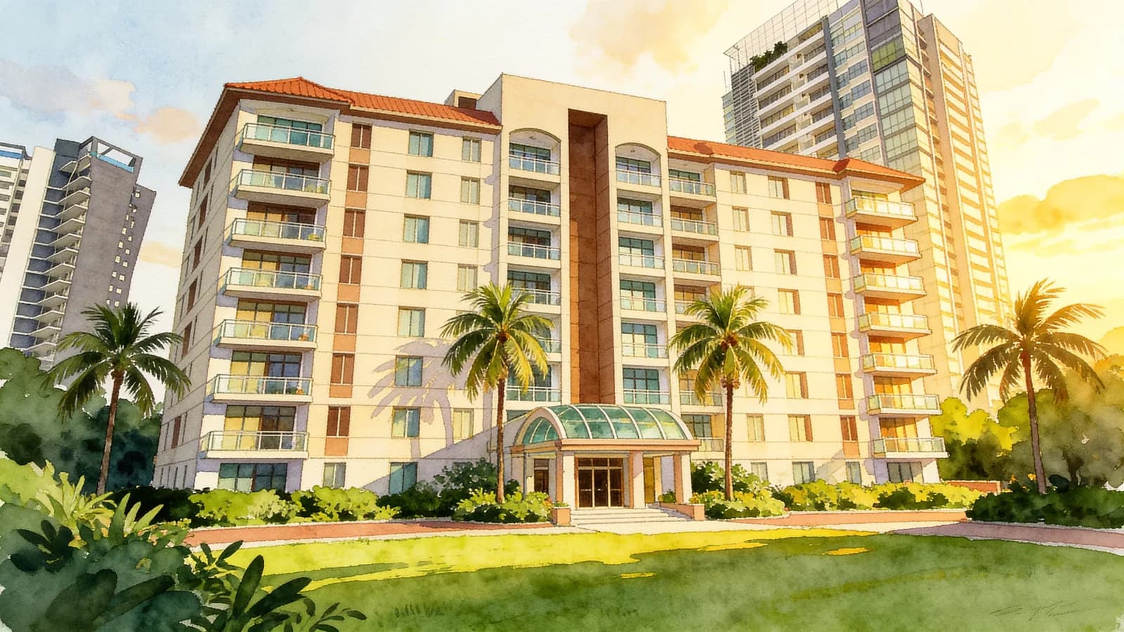 Mia Place, a condominium in Marine Parade. Illustration is AI-generated.