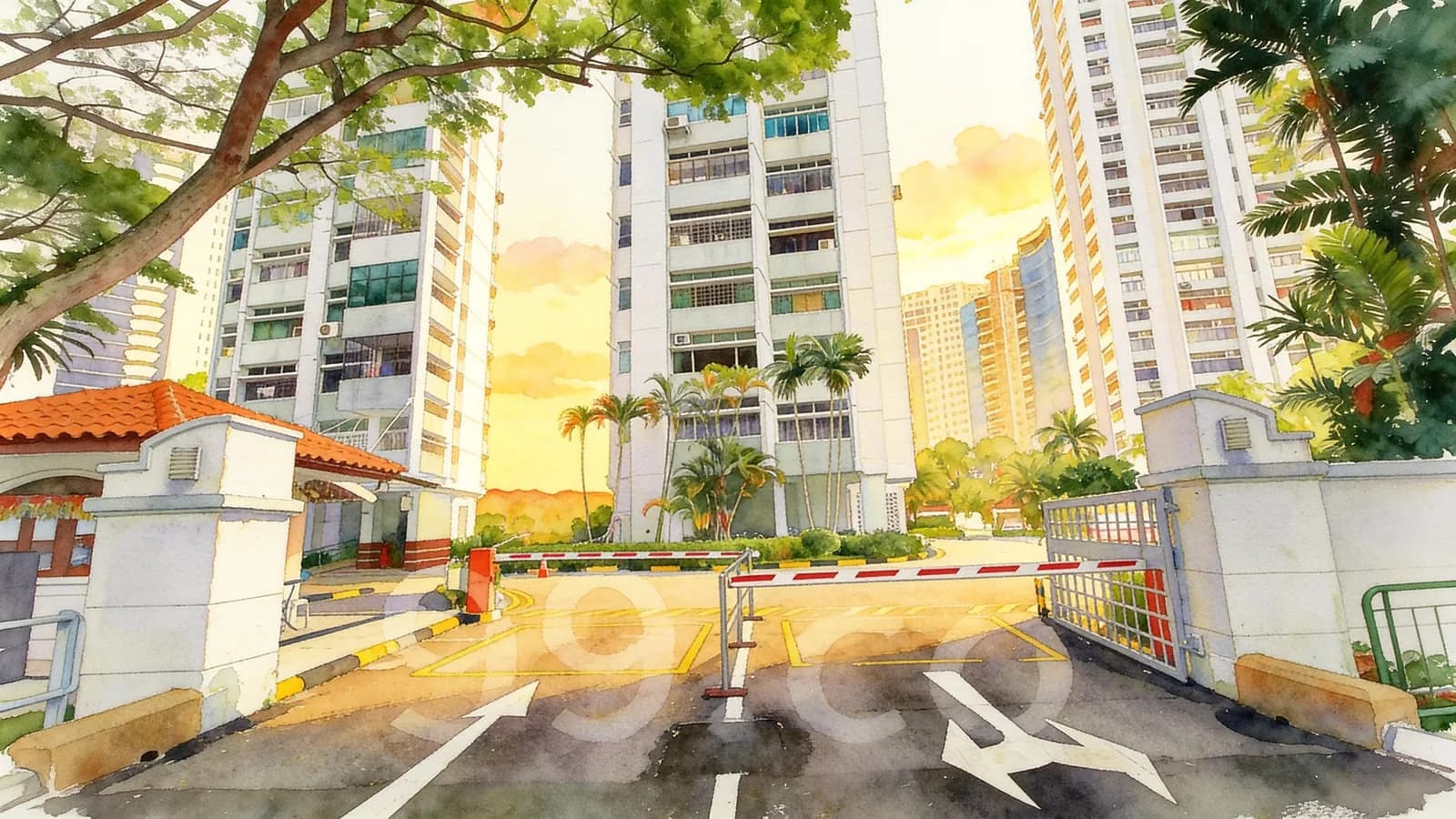 King's Mansion, a condominium in Marine Parade. Illustration is AI-generated.