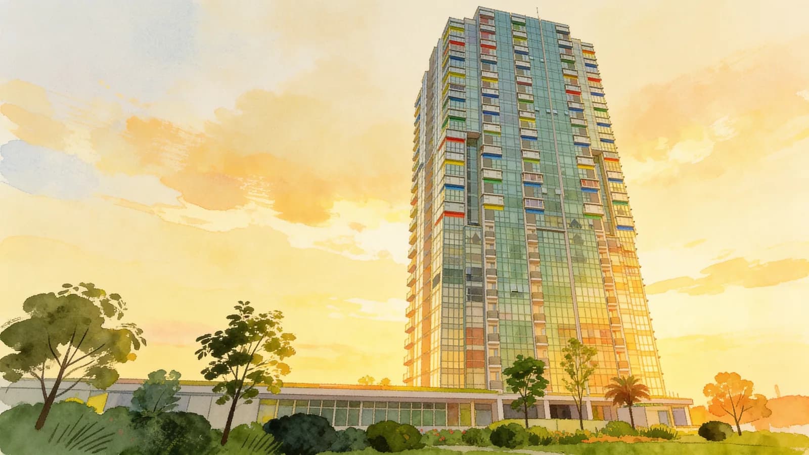 Strata, an apartment in Novena. Illustration is AI-generated.
