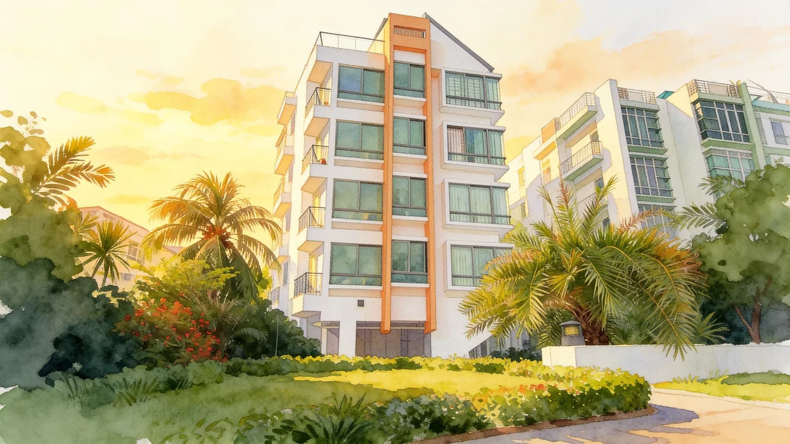 The Cherrywood, an apartment in Bedok. Illustration is AI-generated.