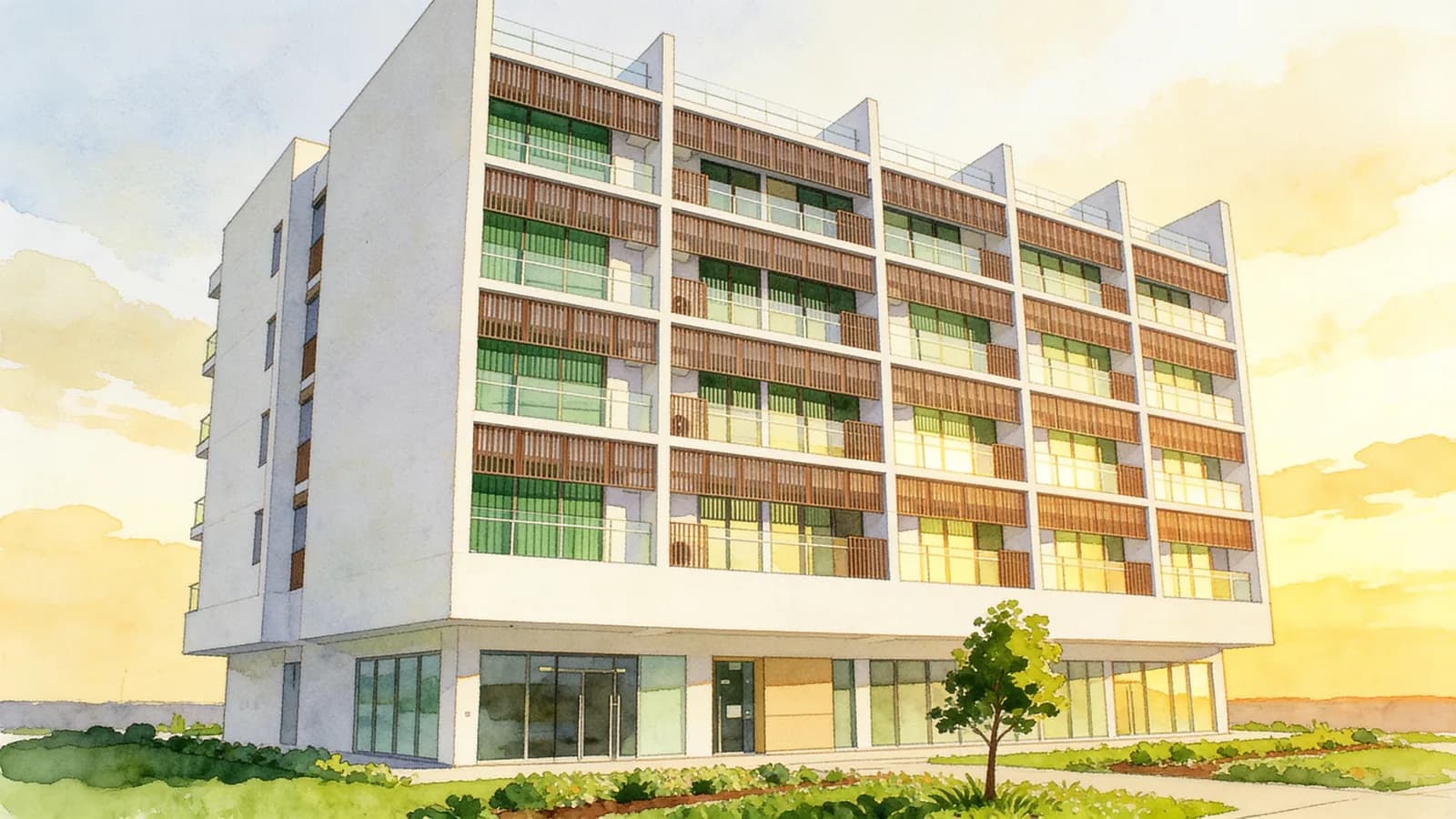 Bliss Residences, a 5-storey apartment in Bedok. Illustration is AI-generated.