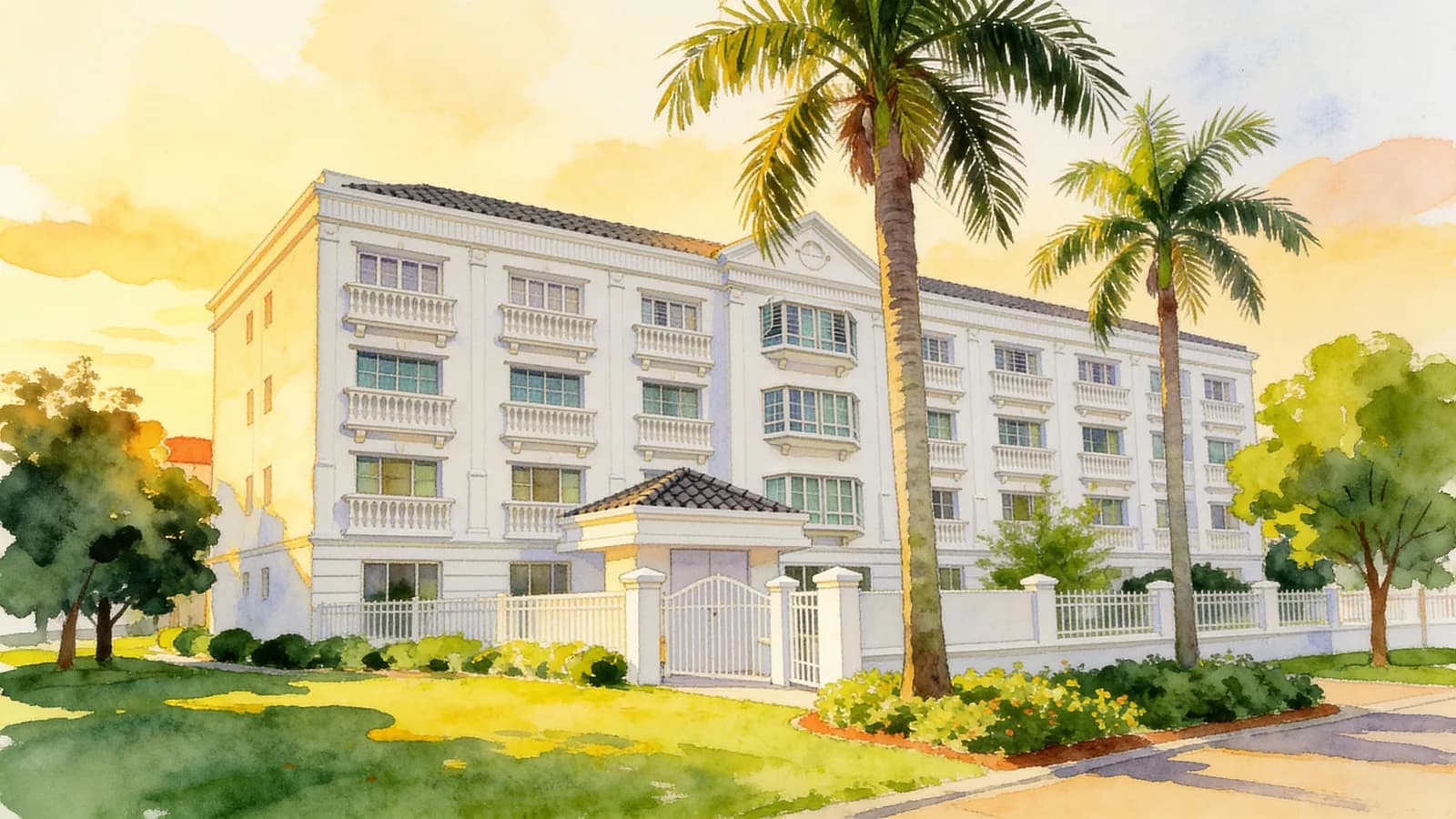 Sea Avenue Mansions, an apartment in Marine Parade. Illustration is AI-generated.
