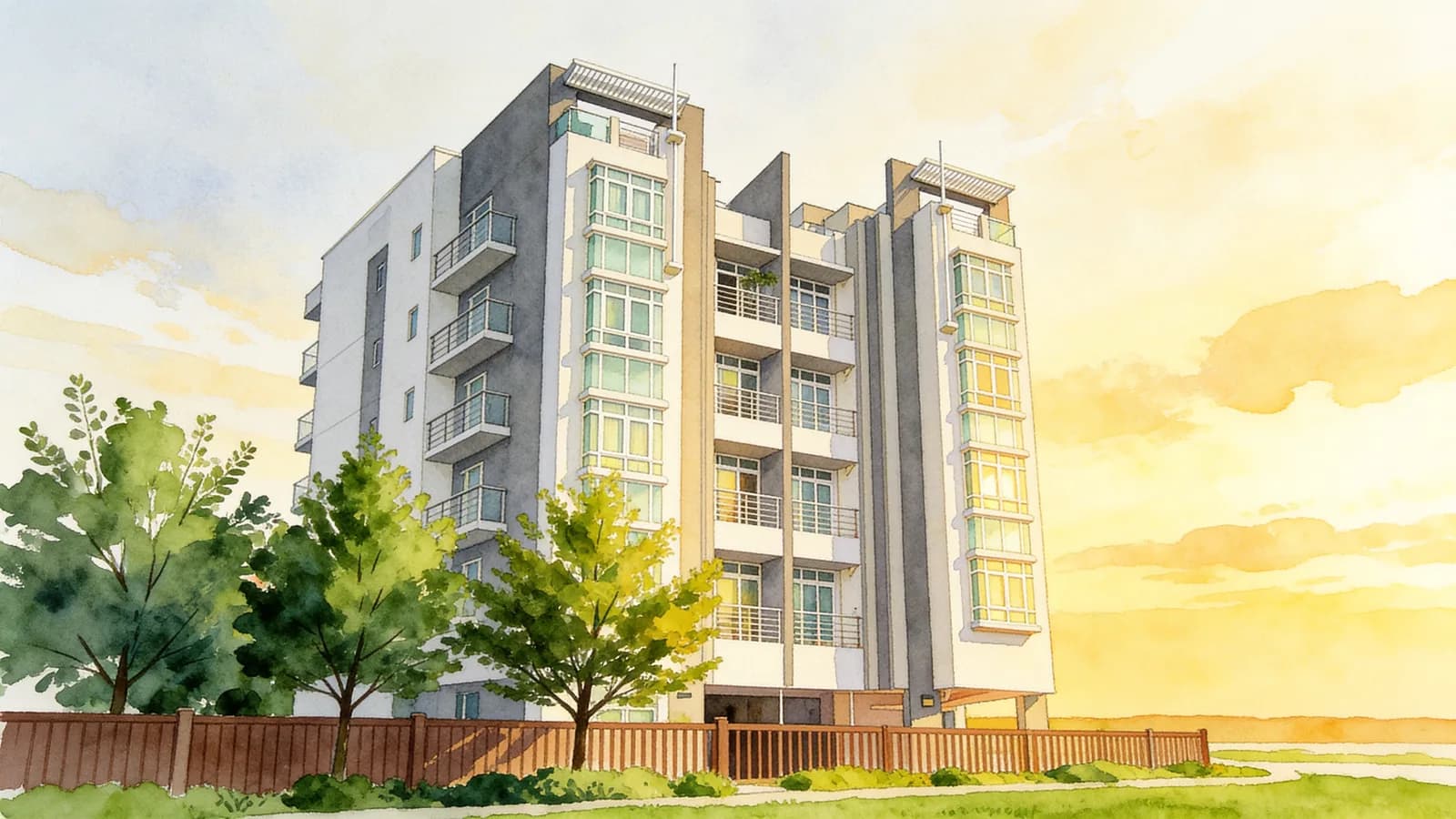 The Grandiflora, a 5-storey condominium in Bedok. Illustration is AI-generated.