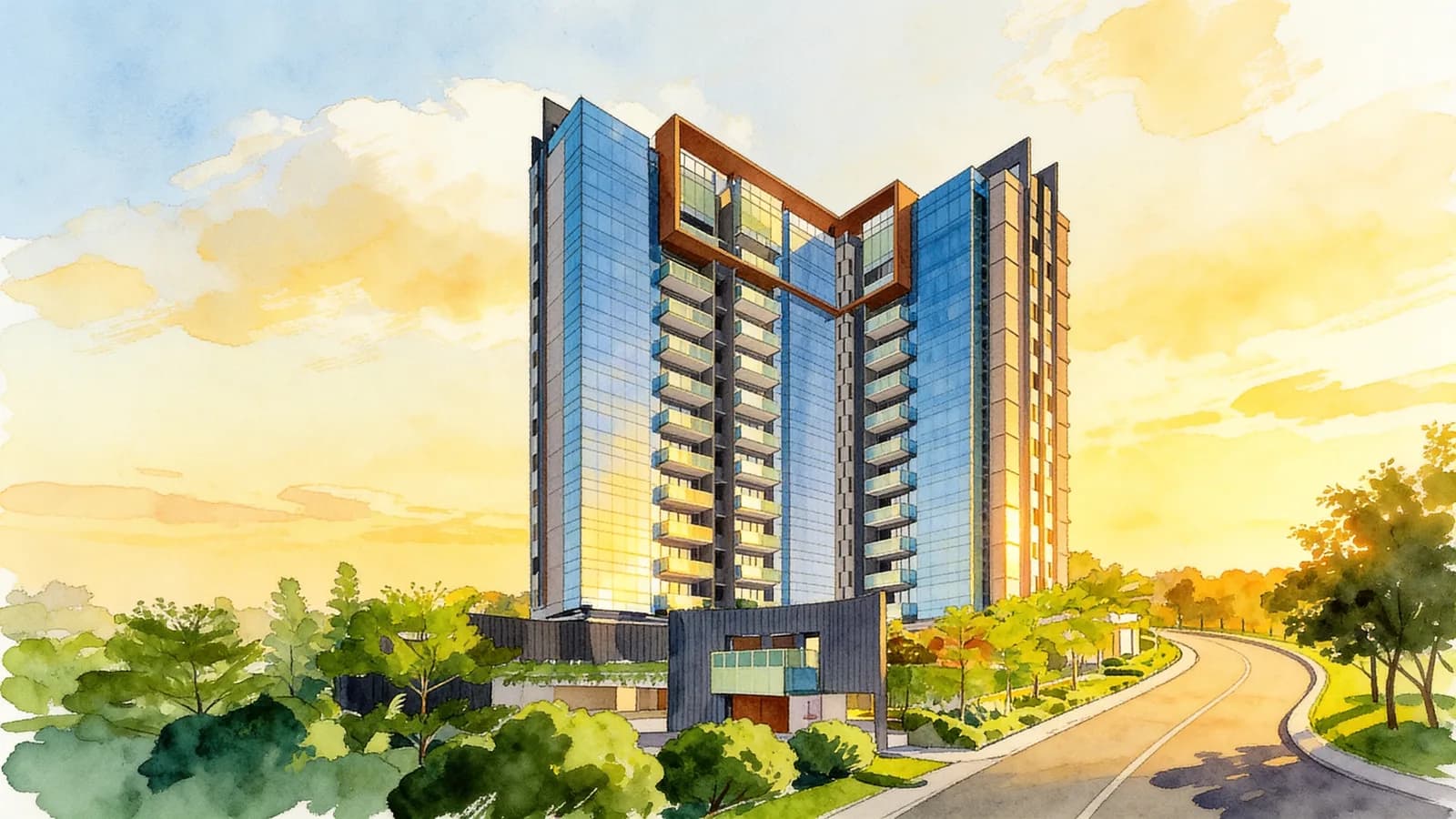 Wilshire Residences, a 12-storey condominium in Tanglin. Illustration is AI-generated.