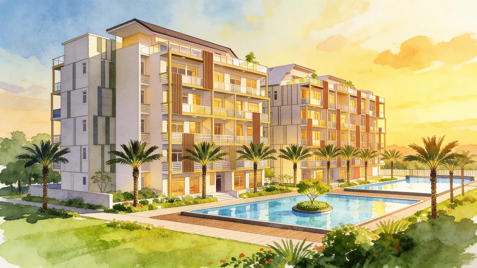 Parc Rosewood, a condominium in Woodlands. Illustration is AI-generated.