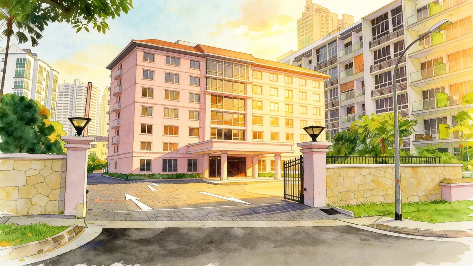 Mutiara Crest, an 18-storey apartment in Tanglin. Illustration is AI-generated.