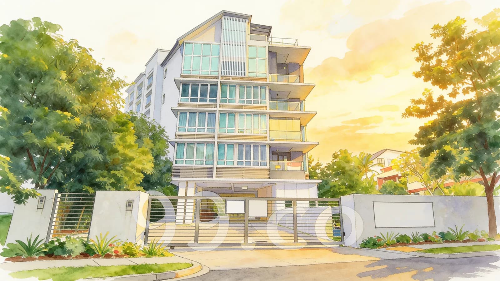 Residences @ Jansen, a 5-storey condominium in Hougang. Illustration is AI-generated.