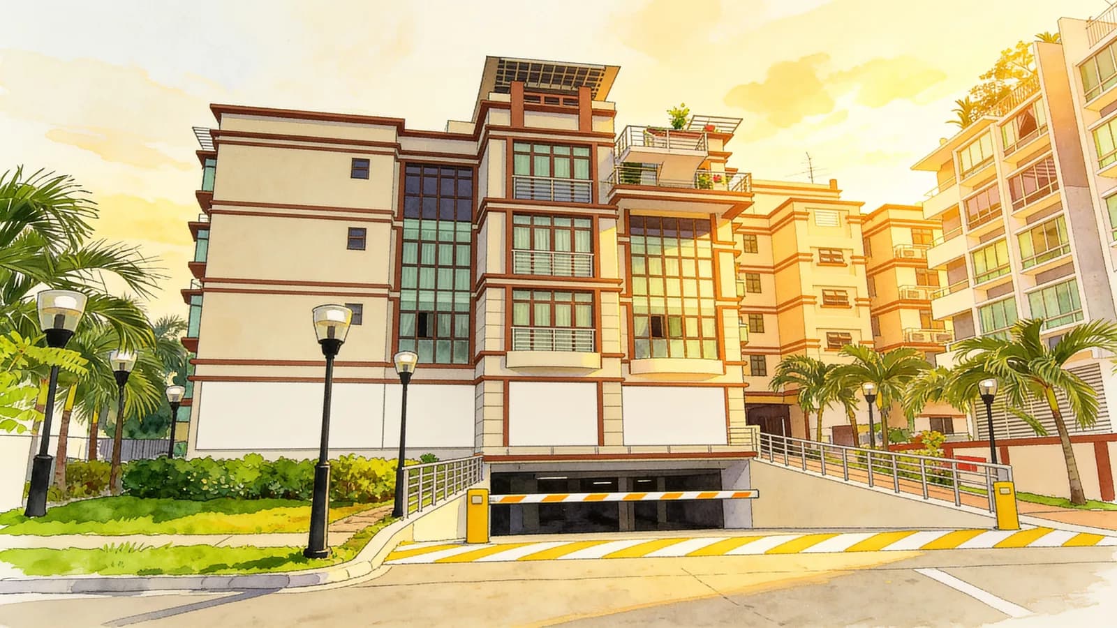 Everitt Green, a 5-storey condominium in Geylang. Illustration is AI-generated.
