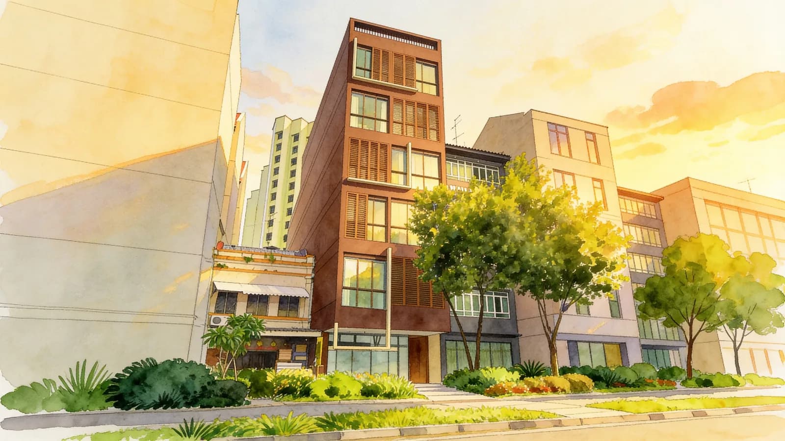 The Bliss, an apartment in Rochor. Illustration is AI-generated.