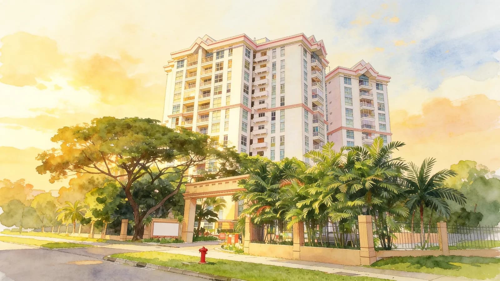 Emerald Park, a 14-storey condominium in Bukit Merah. Illustration is AI-generated.
