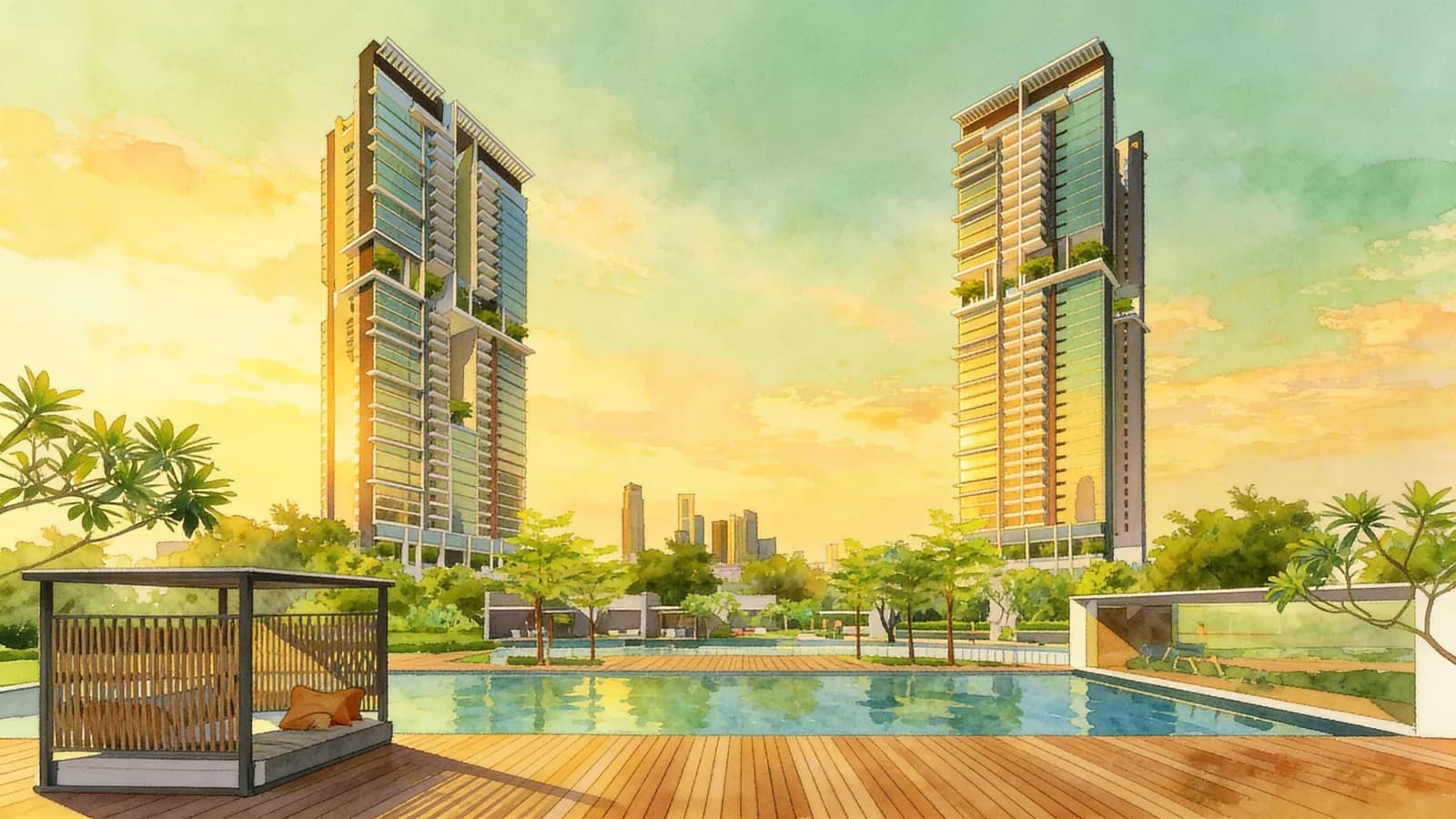 Vista Residences, a 33-storey condominium in Novena. Illustration is AI-generated.