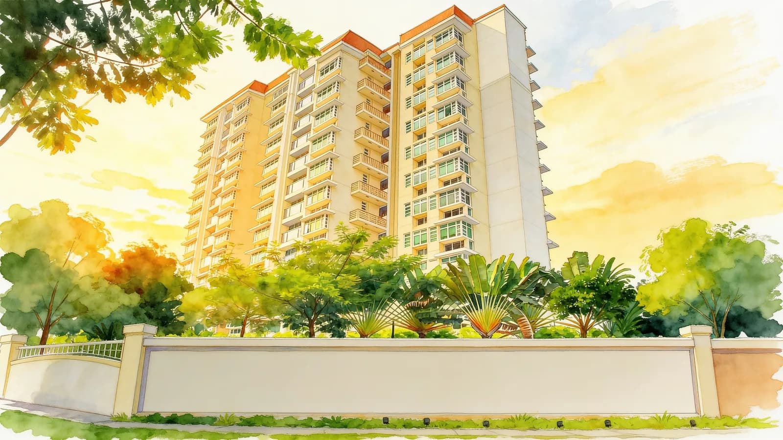 Butterworth 8, a condominium in Geylang. Illustration is AI-generated.