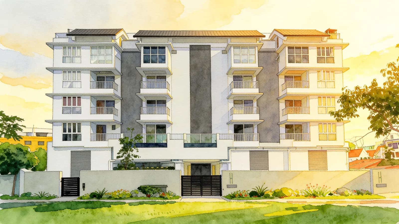 H Residences, a 5-storey condominium in Bedok. Illustration is AI-generated.