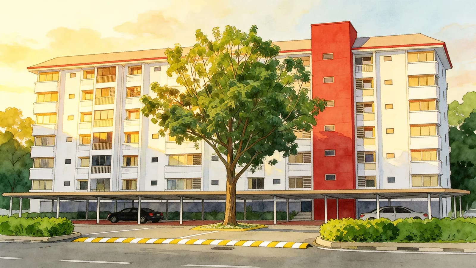 Mimosa Park, a condominium in Serangoon. Illustration is AI-generated.