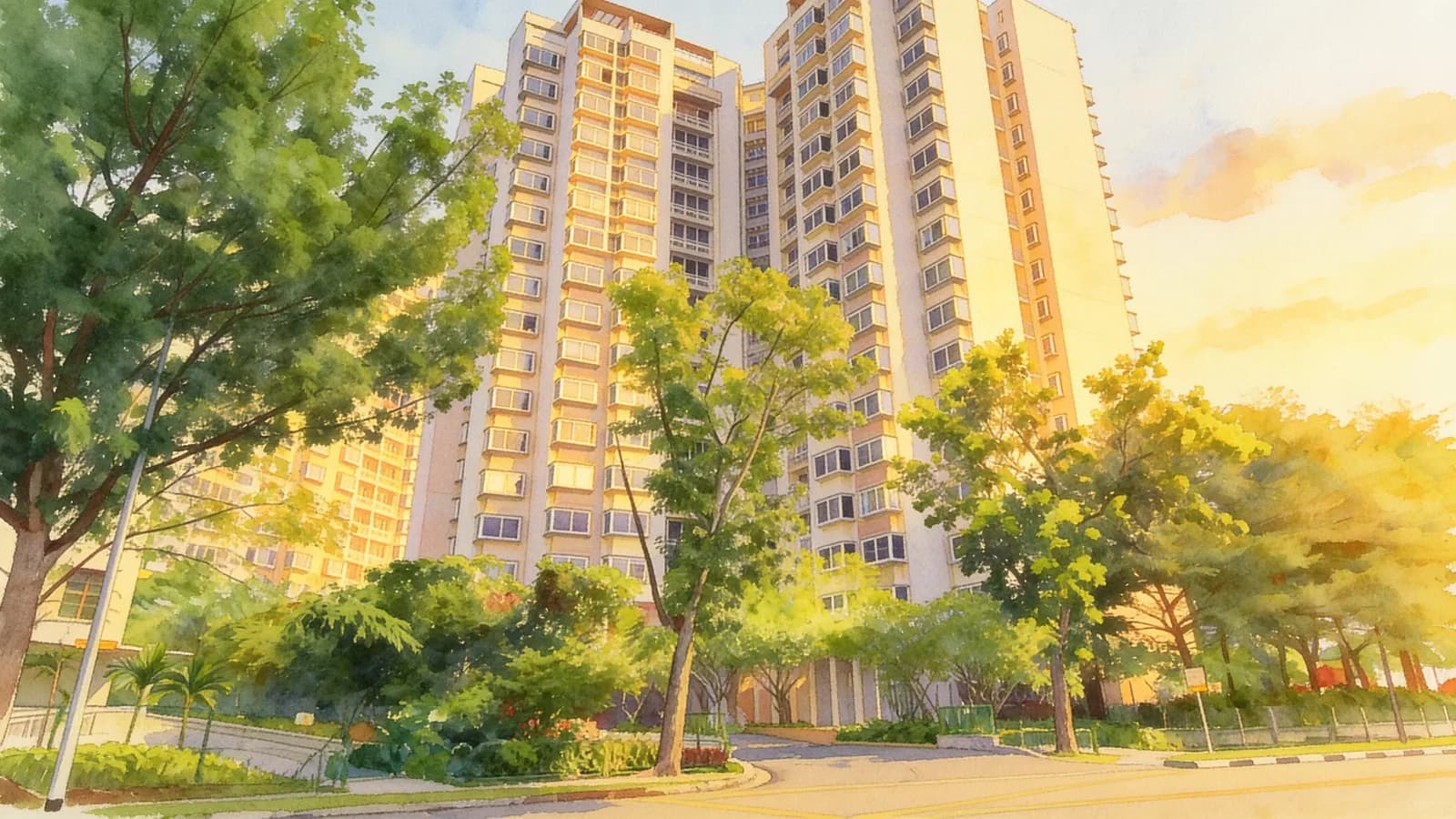 Nuovo, a 17-storey condominium in Ang Mo Kio. Illustration is AI-generated.
