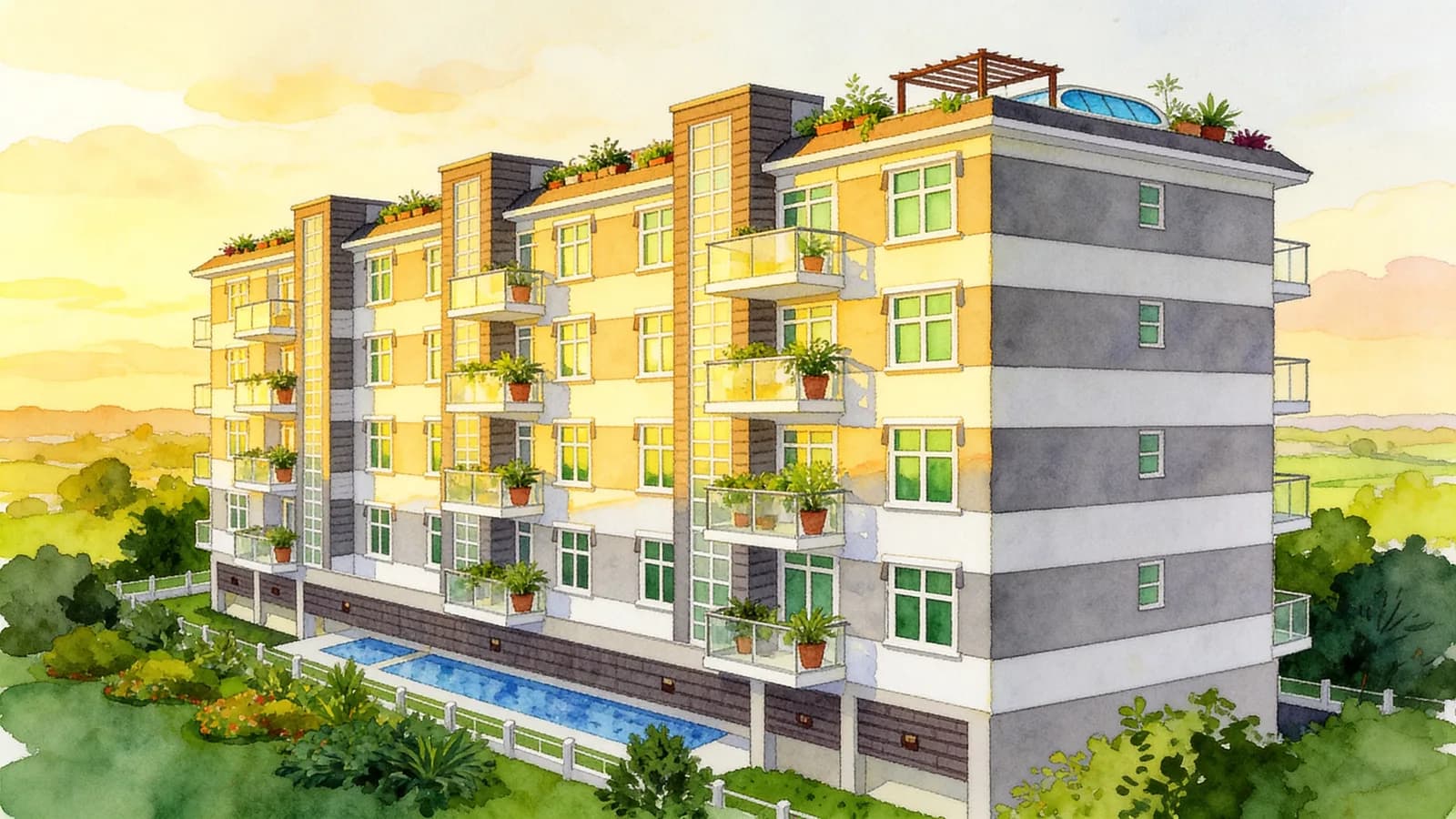 Veranda, an apartment in Bedok. Illustration is AI-generated.