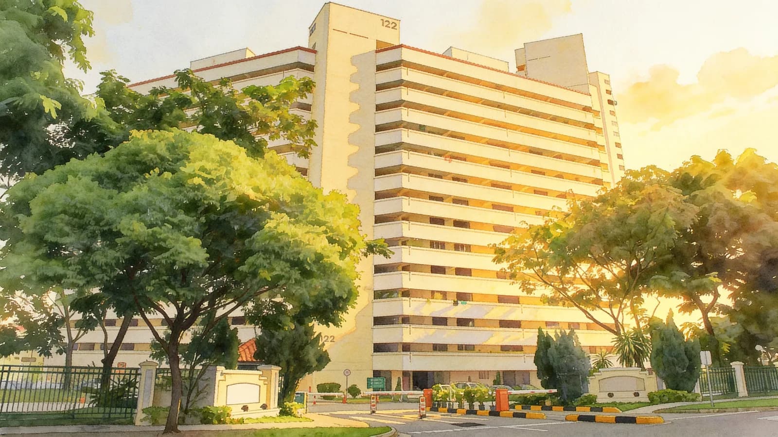 Ivory Heights, a 9-storey condominium in Jurong East. Illustration is AI-generated.