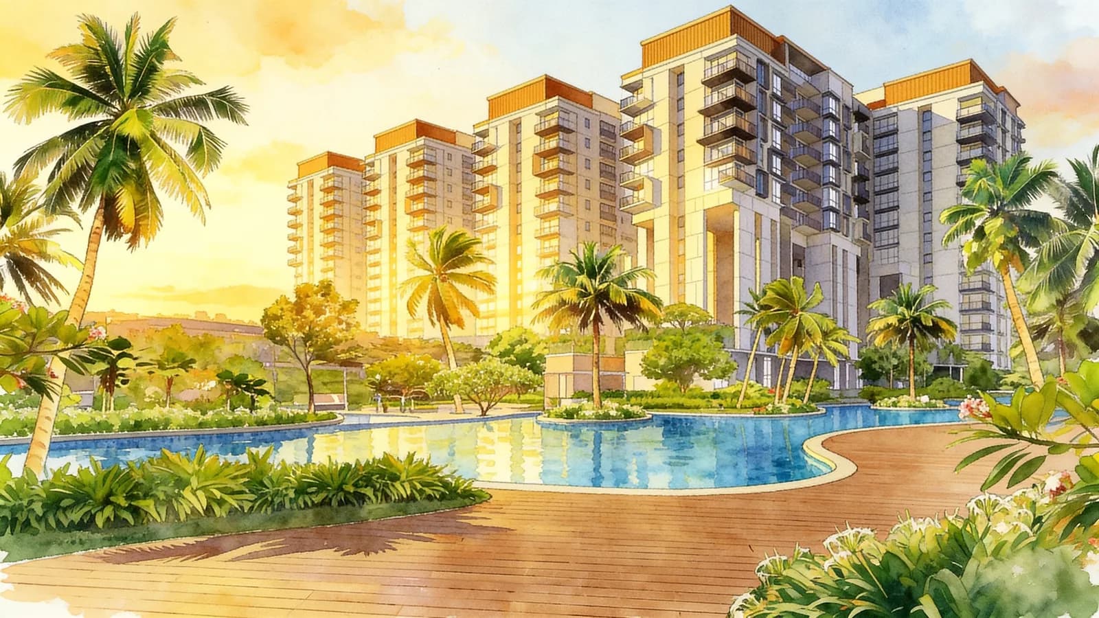 Foresque Residences, a 24-storey condominium in Bukit Panjang. Illustration is AI-generated.