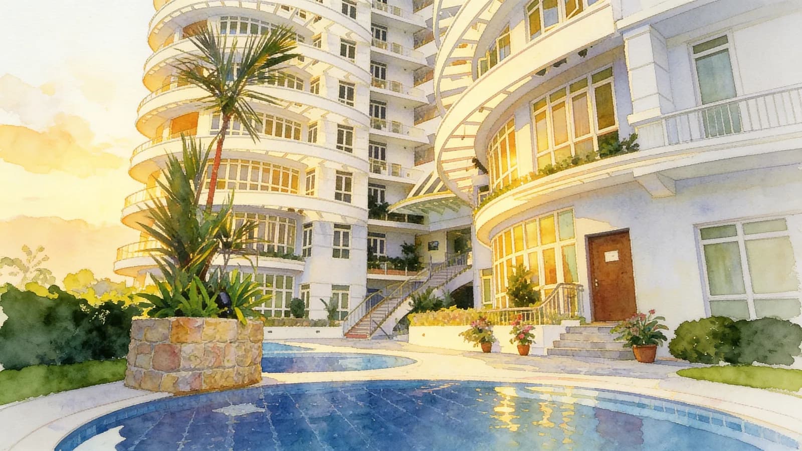 Holt Residences, a 13-storey condominium in Tanglin. Illustration is AI-generated.