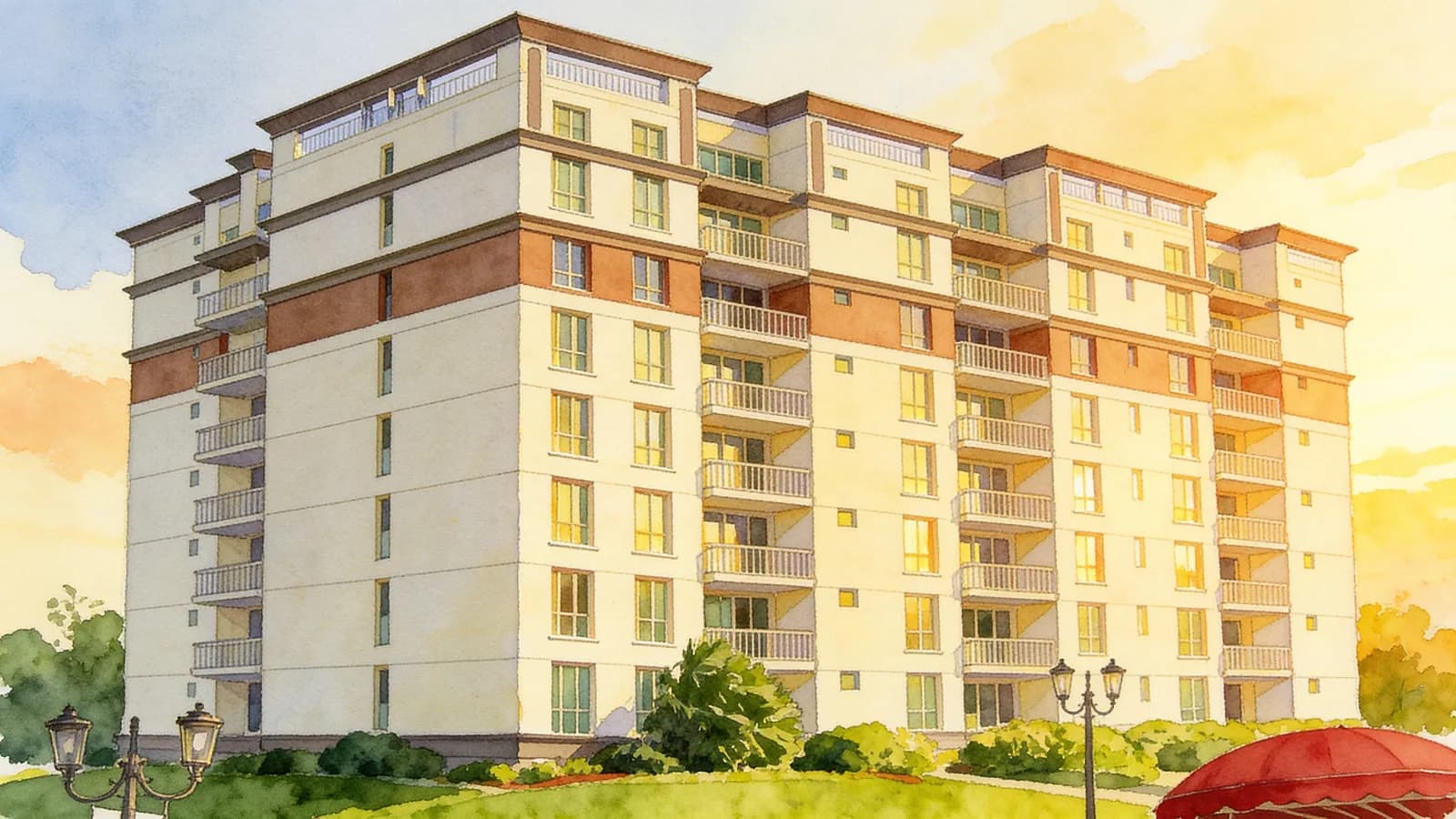 Astoria Park, a 15-storey condominium in Bedok. Illustration is AI-generated.