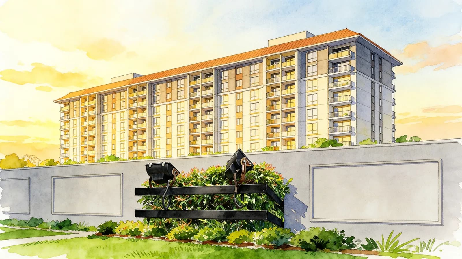 Kim Keat Gardens, a 13-storey condominium in Novena. Illustration is AI-generated.