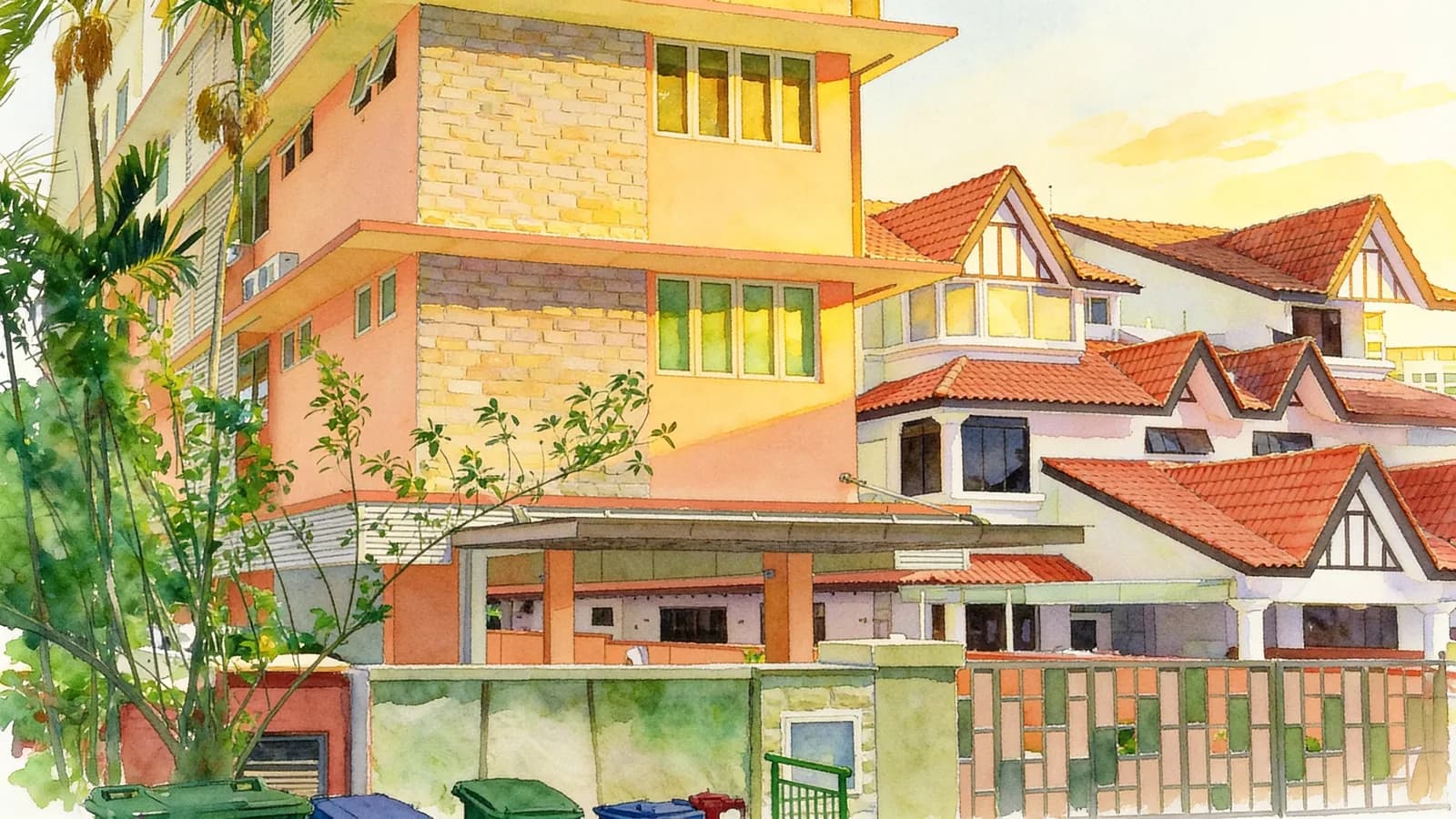 Eastellar, an apartment in Geylang. Illustration is AI-generated.
