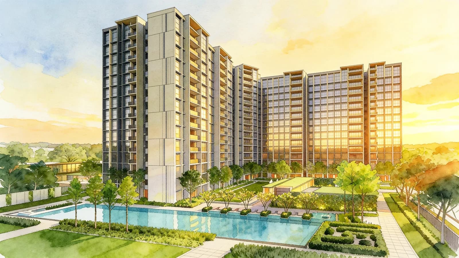 Altura, a 15-storey executive condominium in Bukit Batok. Illustration is AI-generated.