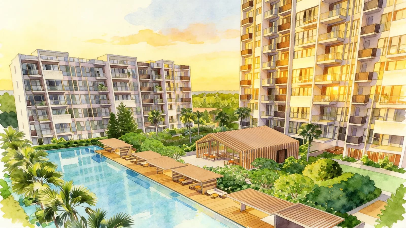 The Alps Residences, a 15-storey condominium in Tampines. Illustration is AI-generated.