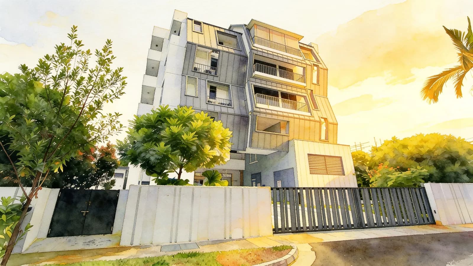 21 Richards, an apartment in Hougang. Illustration is AI-generated.