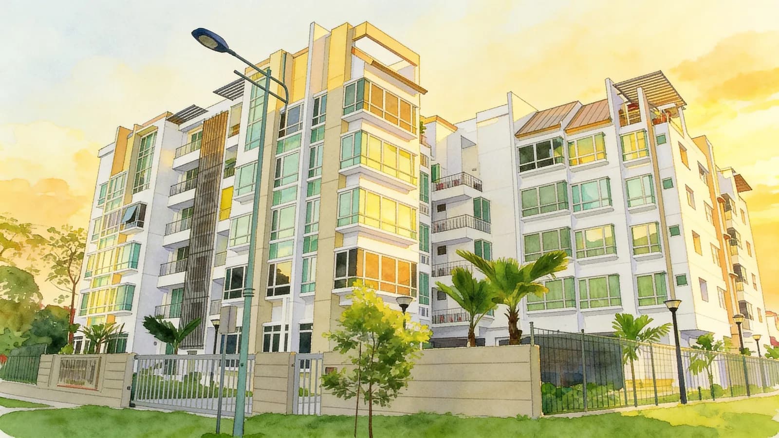 Deng Fu Ville, a condominium in Bedok. Illustration is AI-generated.