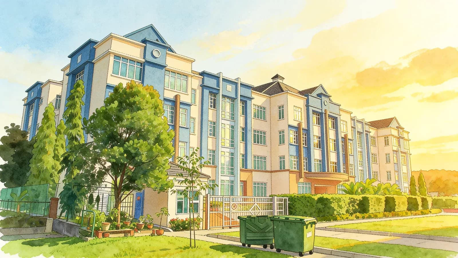 The Daffodil, a 1-storey apartment in Bedok. Illustration is AI-generated.
