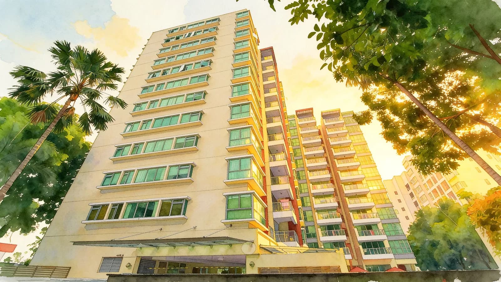 The Yardley, a 12-storey condominium in Serangoon. Illustration is AI-generated.