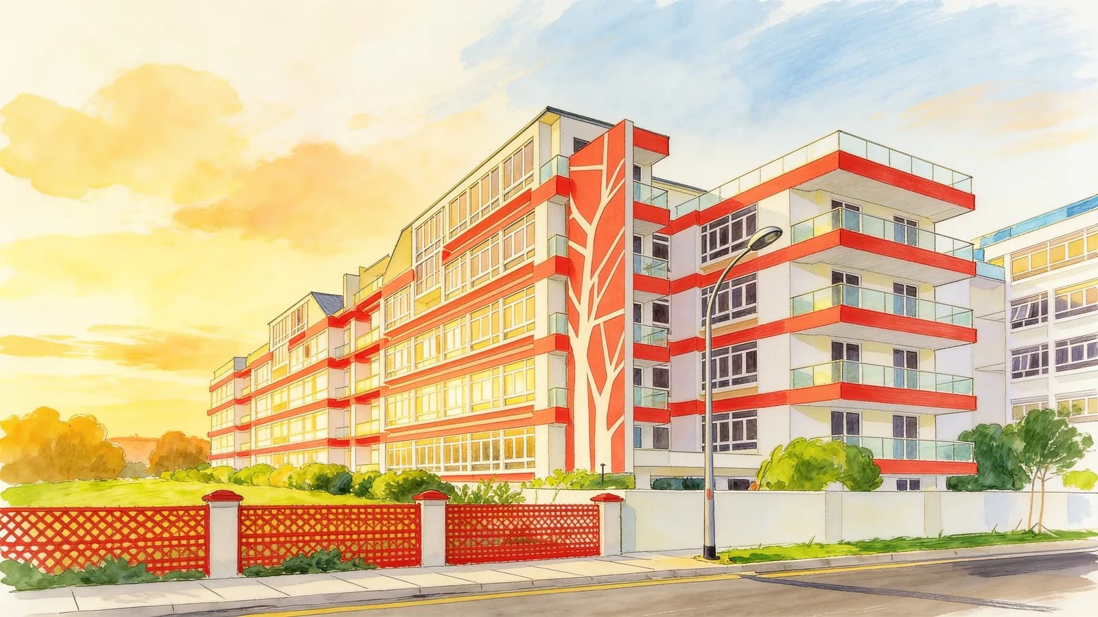 Espira Residence, an apartment in Bedok. Illustration is AI-generated.