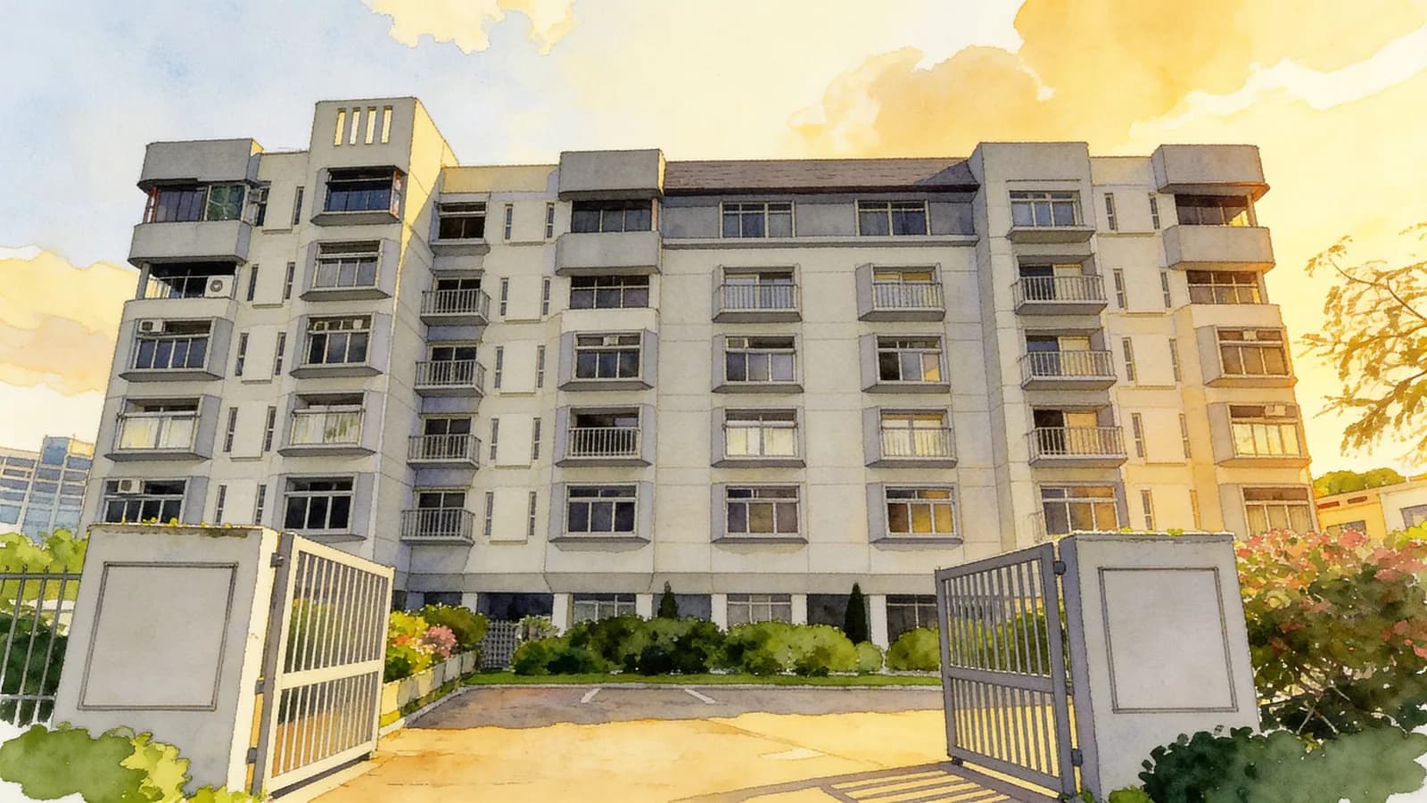 Lloyd Court, a condominium in River Valley. Illustration is AI-generated.
