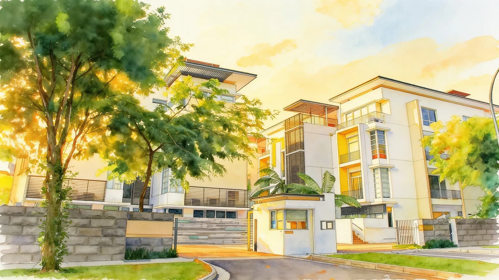 Lighthouse, a 3-storey condominium in Pasir Ris. Illustration is AI-generated.