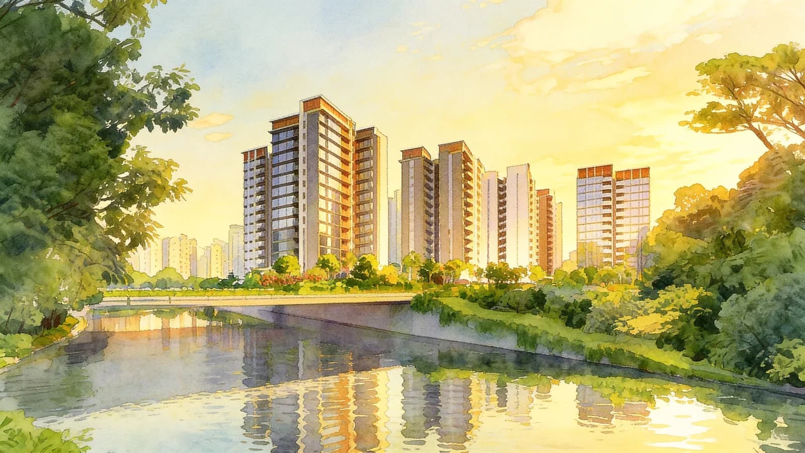 North Gaia, a 14-storey executive condominium in Yishun. Illustration is AI-generated.