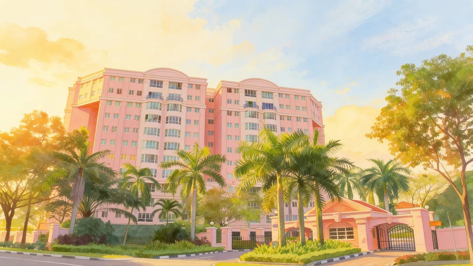 Melville Park, an 11-storey apartment in Tampines. Illustration is AI-generated.