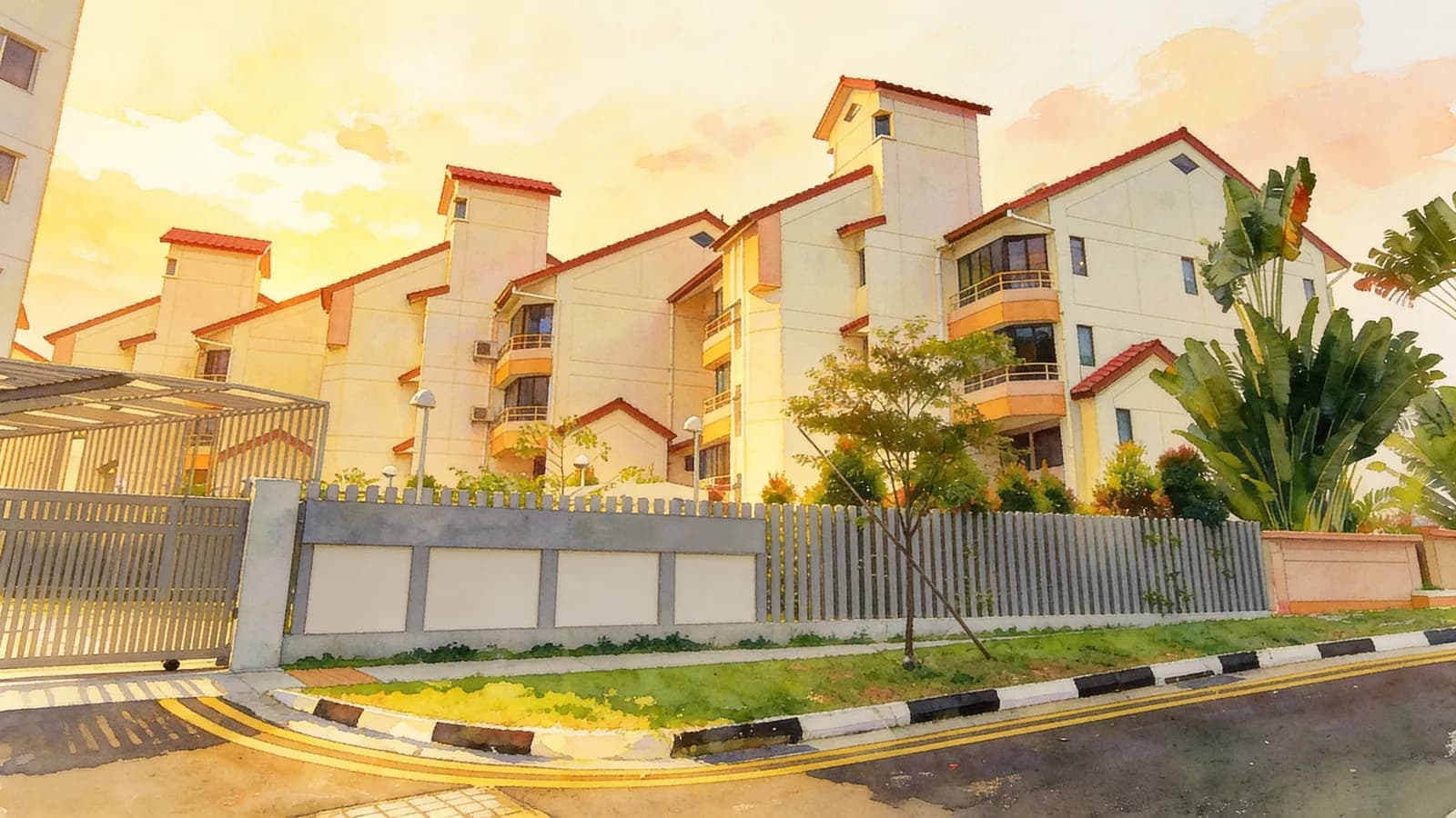 Fragrant Gardens, a 4-storey condominium in Serangoon. Illustration is AI-generated.