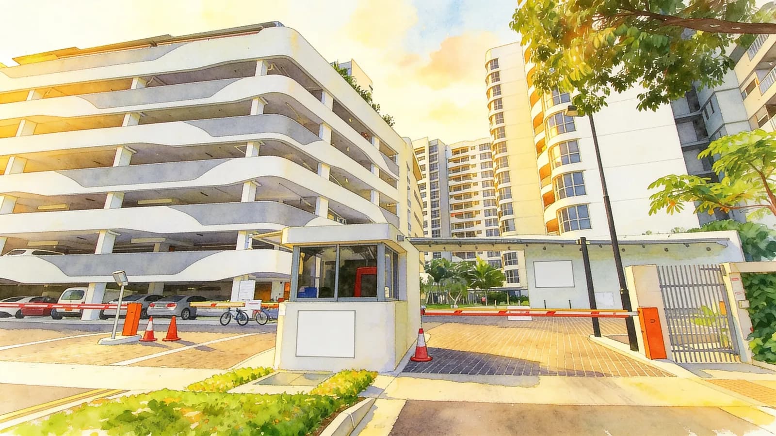 Arc At Tampines, a 9-storey executive condominium in Tampines. Illustration is AI-generated.