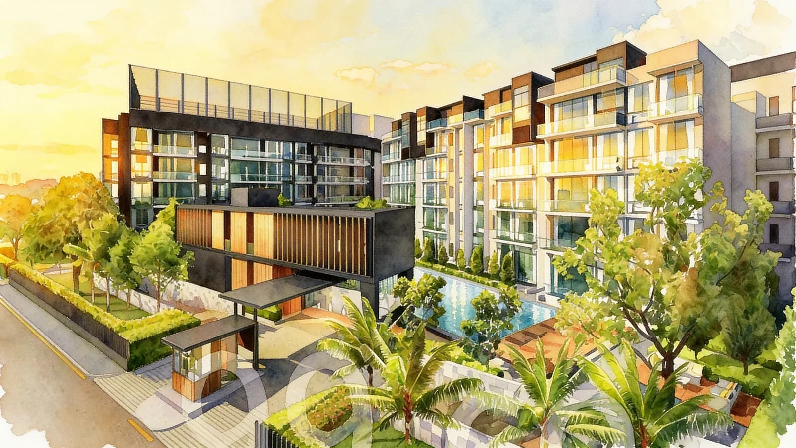 Robin Residences, a condominium in Tanglin. Illustration is AI-generated.