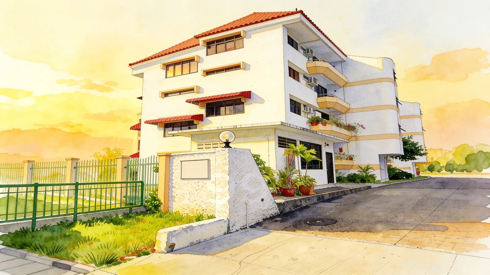 Heji Gardens, an apartment in Bedok. Illustration is AI-generated.