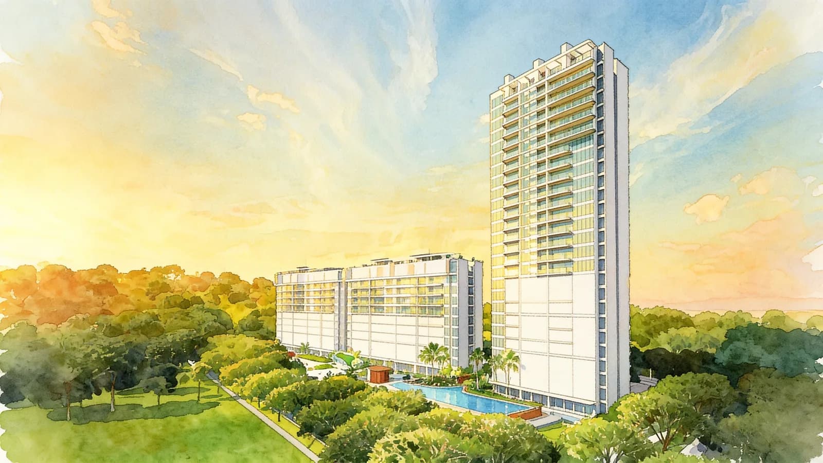 Kingsford Hillview Peak, a 26-storey condominium in Bukit Batok. Illustration is AI-generated.