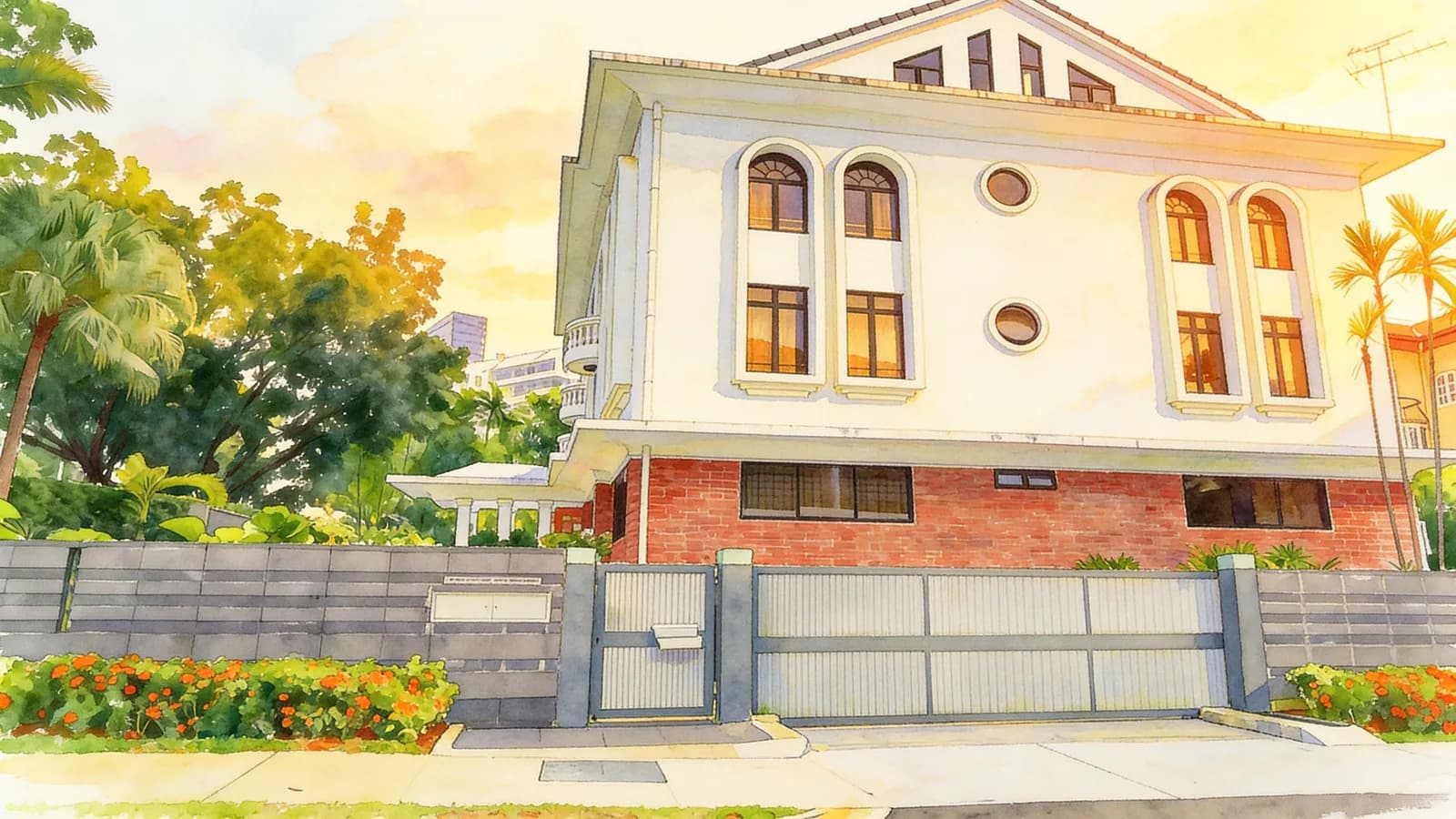 Casa Uno, a walk-up in Tanglin. Illustration is AI-generated.