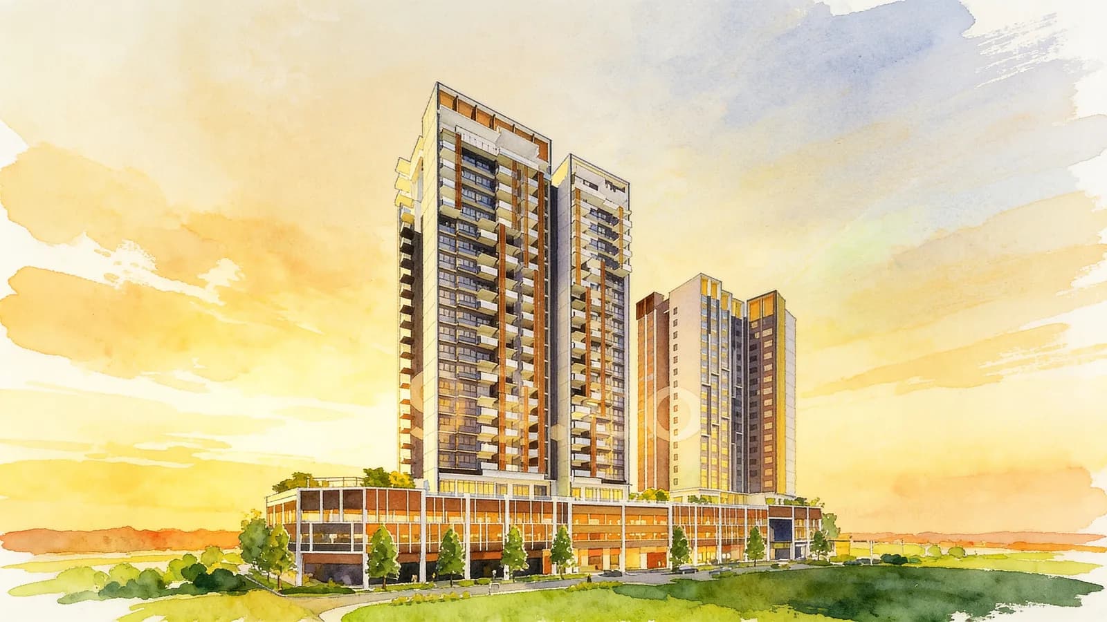 Uptown @ Farrer, a 23-storey condominium in Kallang. Illustration is AI-generated.