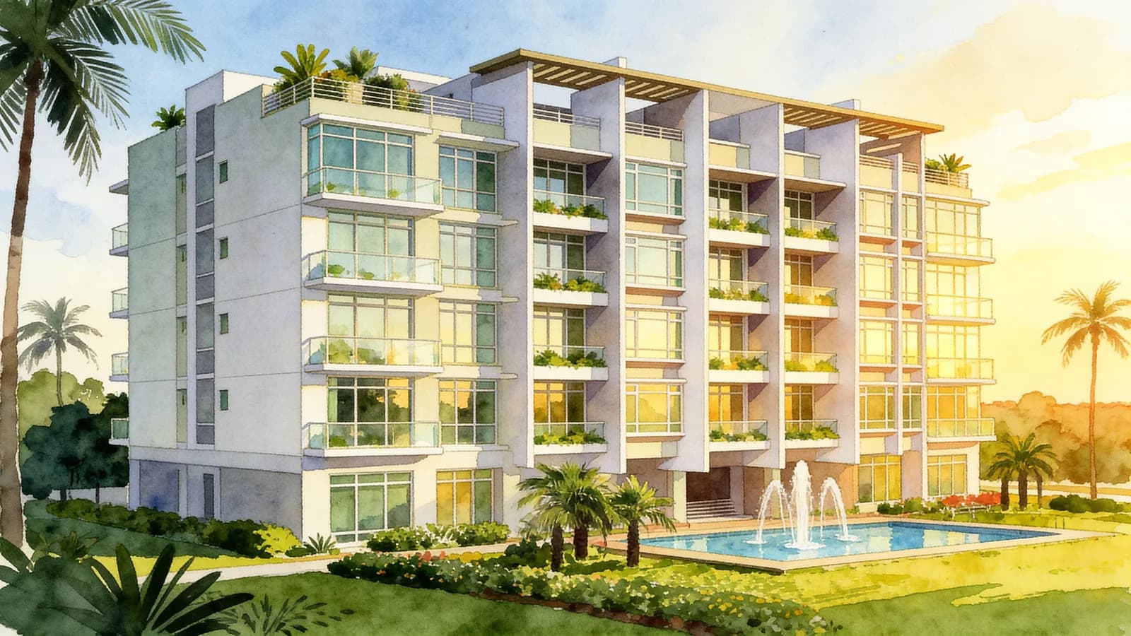 The Elegance @ Changi, a condominium in Geylang. Illustration is AI-generated.