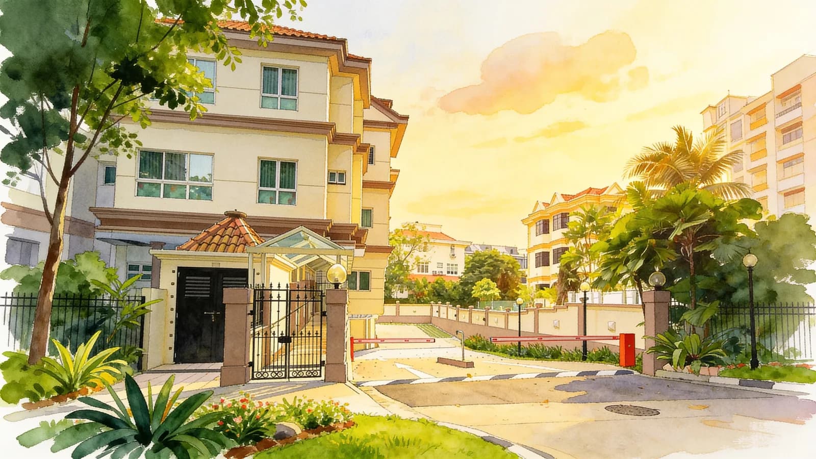 Peppermint Grove, a 3-storey condominium in Novena. Illustration is AI-generated.