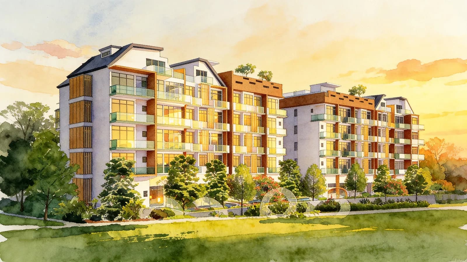 Gambir Ridge, a 5-storey condominium in Serangoon. Illustration is AI-generated.